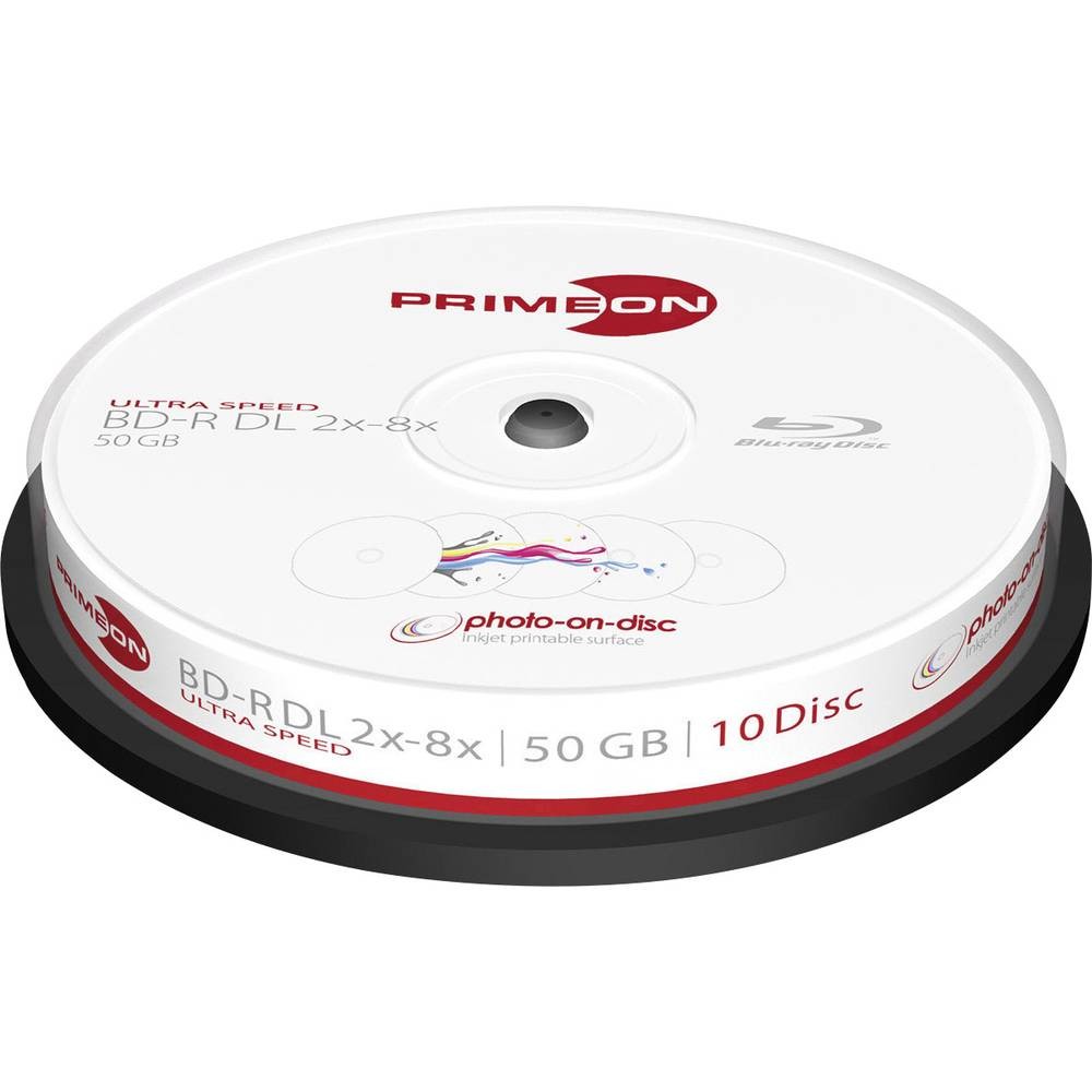 Primeon 2761312 50GB BD-R DL - Primeon 2761312, BD-R DL, 50 GB, 8x,