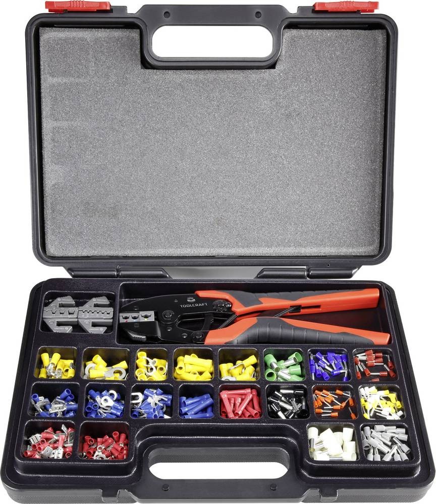 TOOLCRAFT PZ-507 1365635 Crimpzangen-Set 439teilig Kabelschuhe,