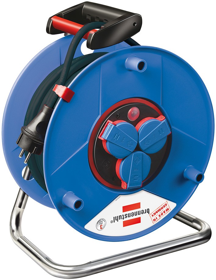 Brennenstuhl 1218900 Kabeltrommel 25.00 m noir Schutzkontakt-Gummi-