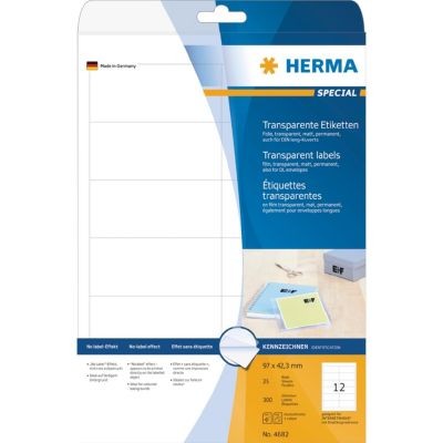 HERMA 4682 etiqueta de impresora Transparente Etiqueta para impresora