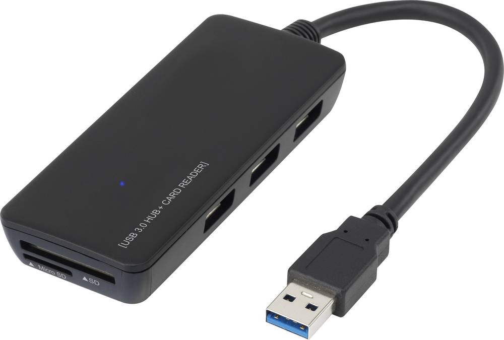 Conrad RF-4027443 lector de tarjeta USB 3.2 Gen 1 (3.1 Gen 1) Negro -