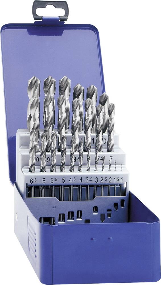 Exact 32004 HSS Metall-Spiralbohrer-Set 25teilig geschliffen DIN 338
