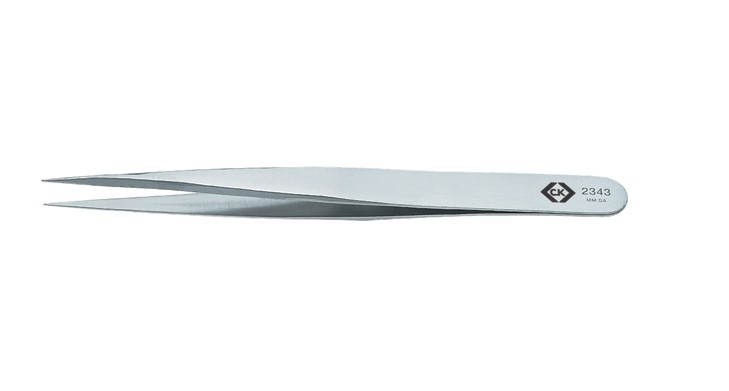 C.K T2343 Präzisionspinzette MM SA Spitz, fein 130 mm