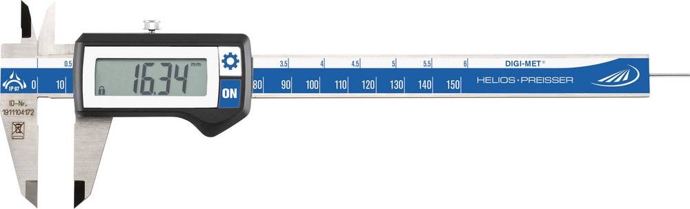 Messschieber DIN 862 DIGI-MET IP67 150mm dig.rd.(1,5 mm) H.PREISSER