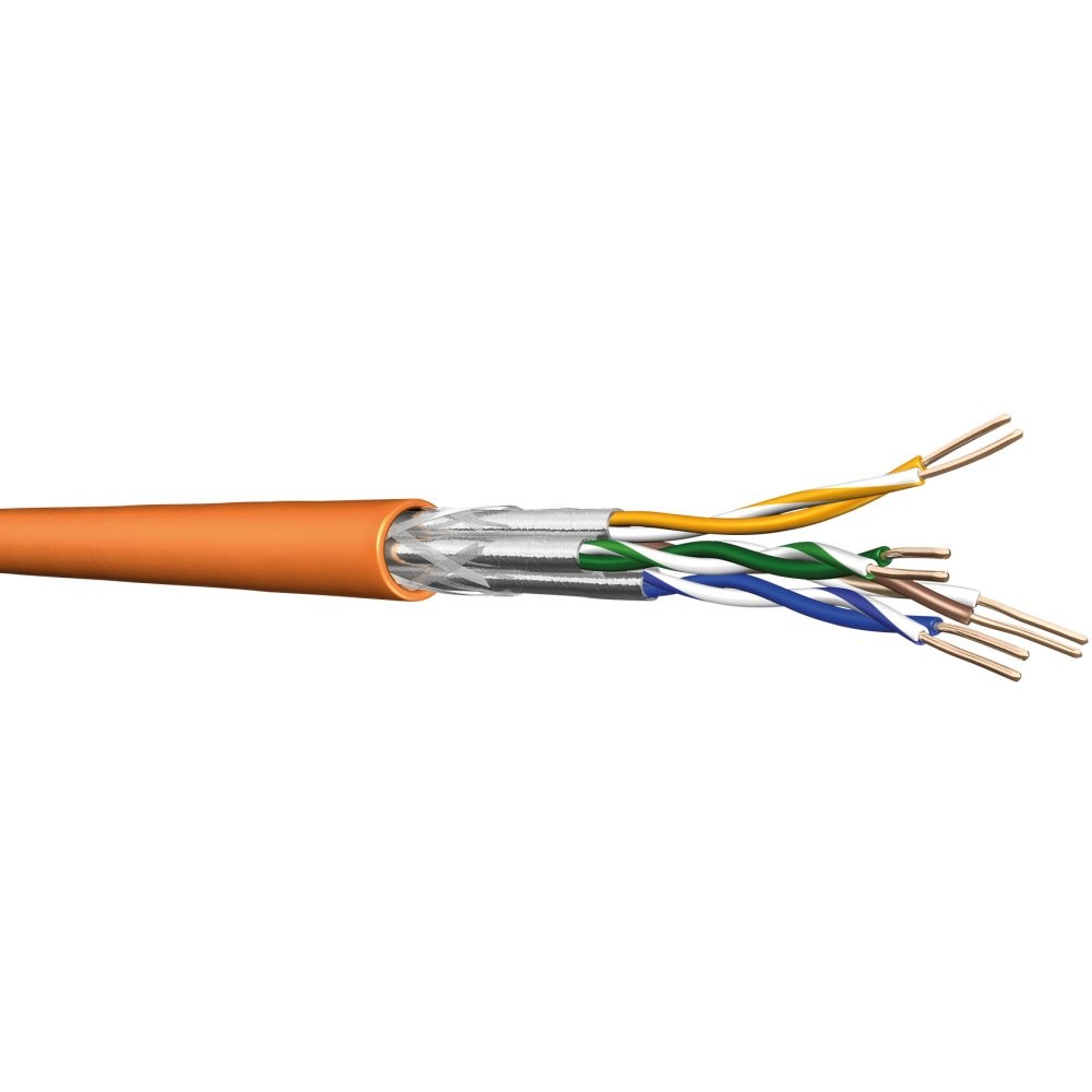 Draka Verlegekabel UC900 HS23, Cat 7, S/FTP, PiMF, orange, 50 m Ring