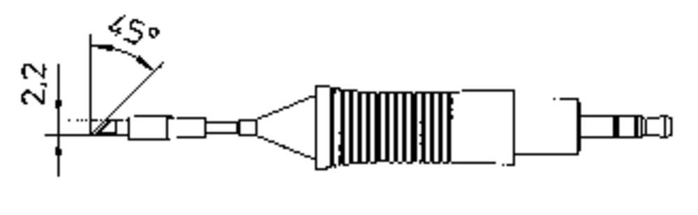Weller RT7 Lötspitze Messerspitze 45° Spitzen-taille 2.2mm Inhalt 1