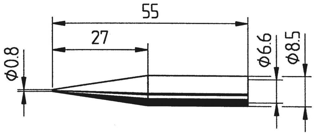 Ersa 842 SD LF Lötspitze Bleistiftform, verlängert Spitzen-taille 0.