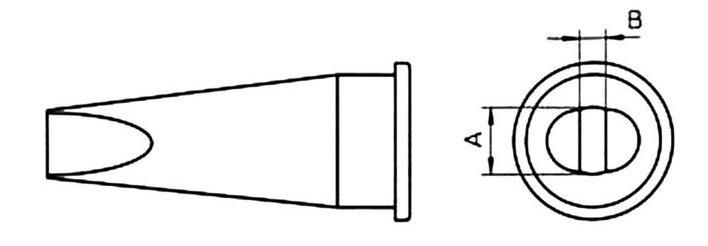 Weller LHT-C Lötspitze Meißelform, gerade Spitzen-taille 3.2mm