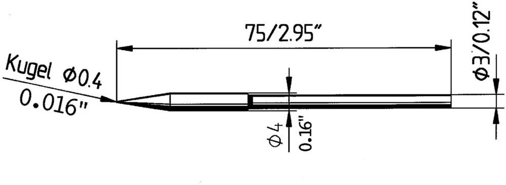Ersa 212 BD LF Lötspitze Bleistiftform Spitzen-Größe 0.4mm Inhalt