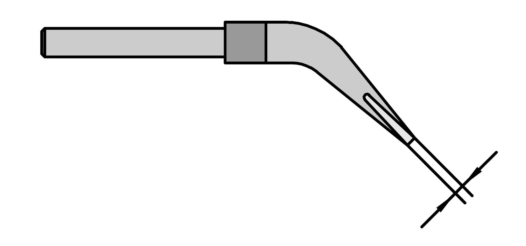 Weller WTA-1 Lötspitze Bleistiftform Spitzen-Talla 1mm Inhalt 1 pieza
