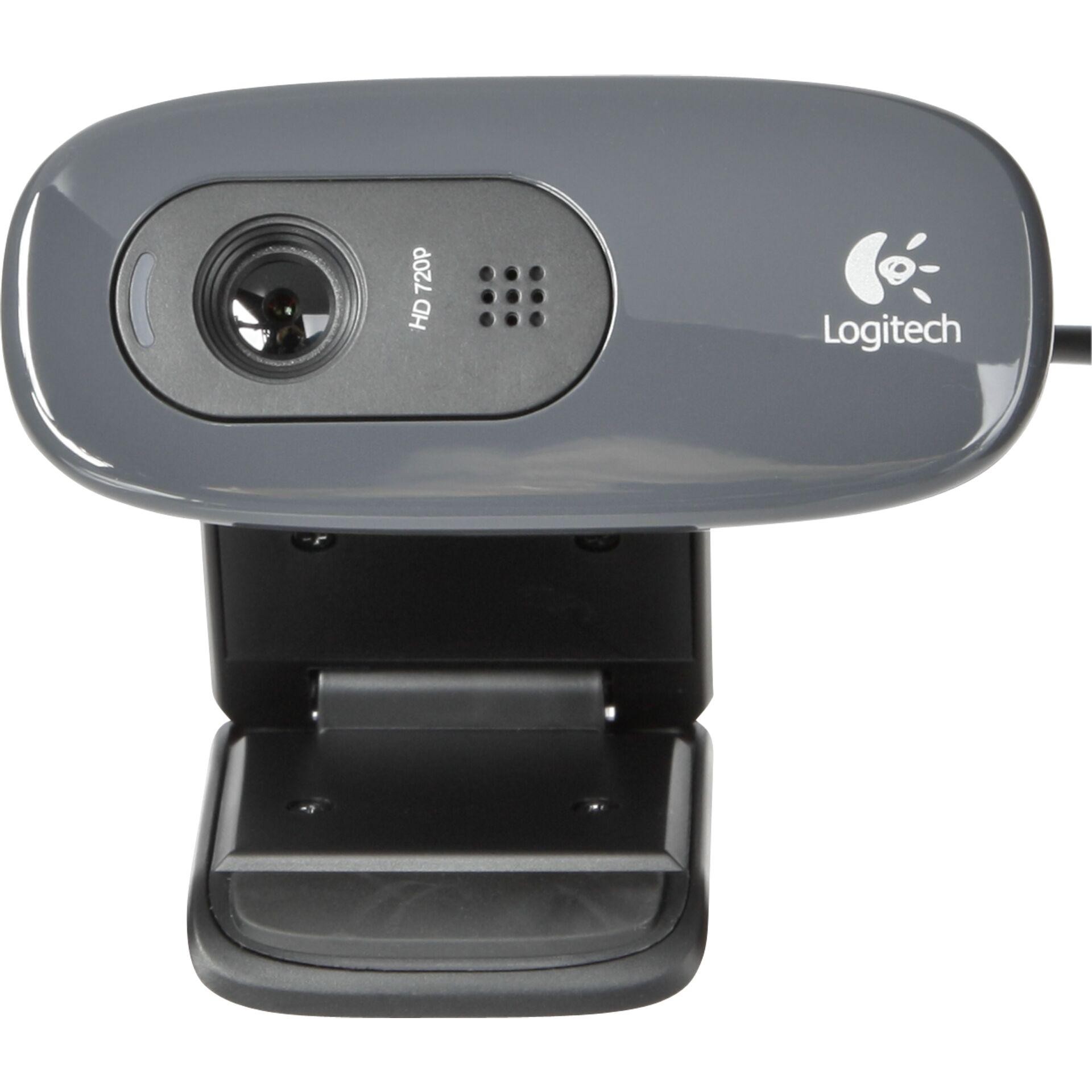 Logitech C270 HD-Webcam 1280 x 720 Pixel Standfuß, Klemm-Halterung
