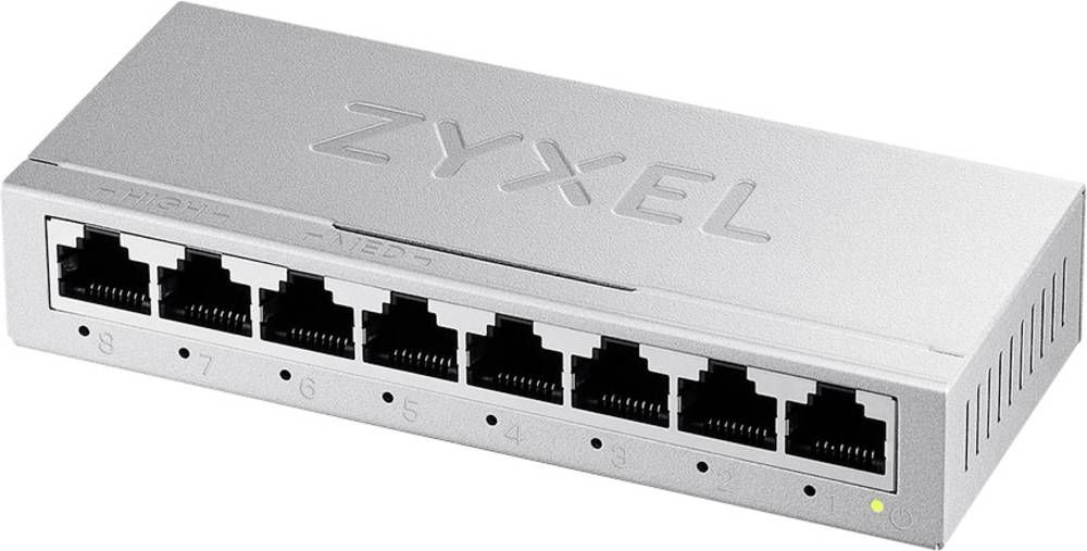 Zyxel GS-108B Unmanaged L2+ Gigabit Ethernet (10/100/1000) Silver -