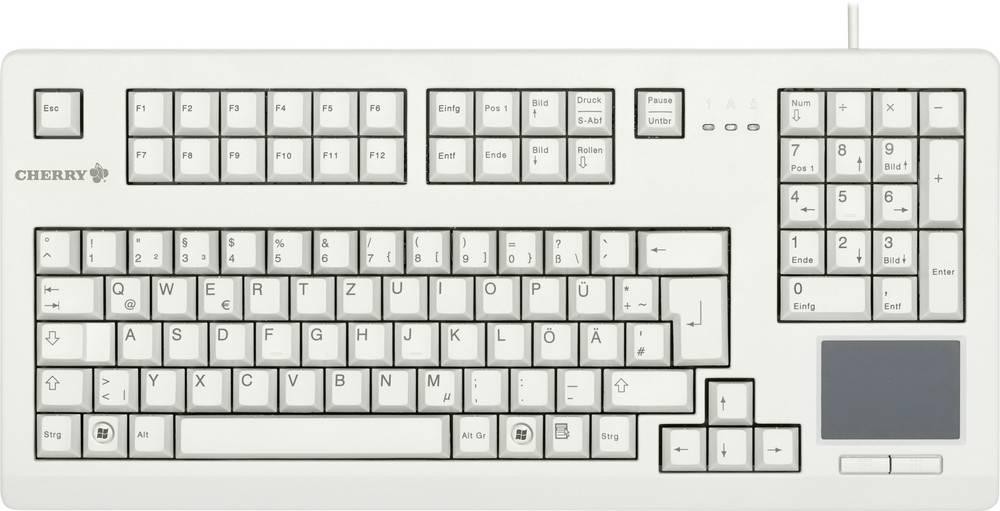 CHERRY TOUCHBOARD G80-11900 USB Tastatur Deutsch, QWERTZ Grau Touch-