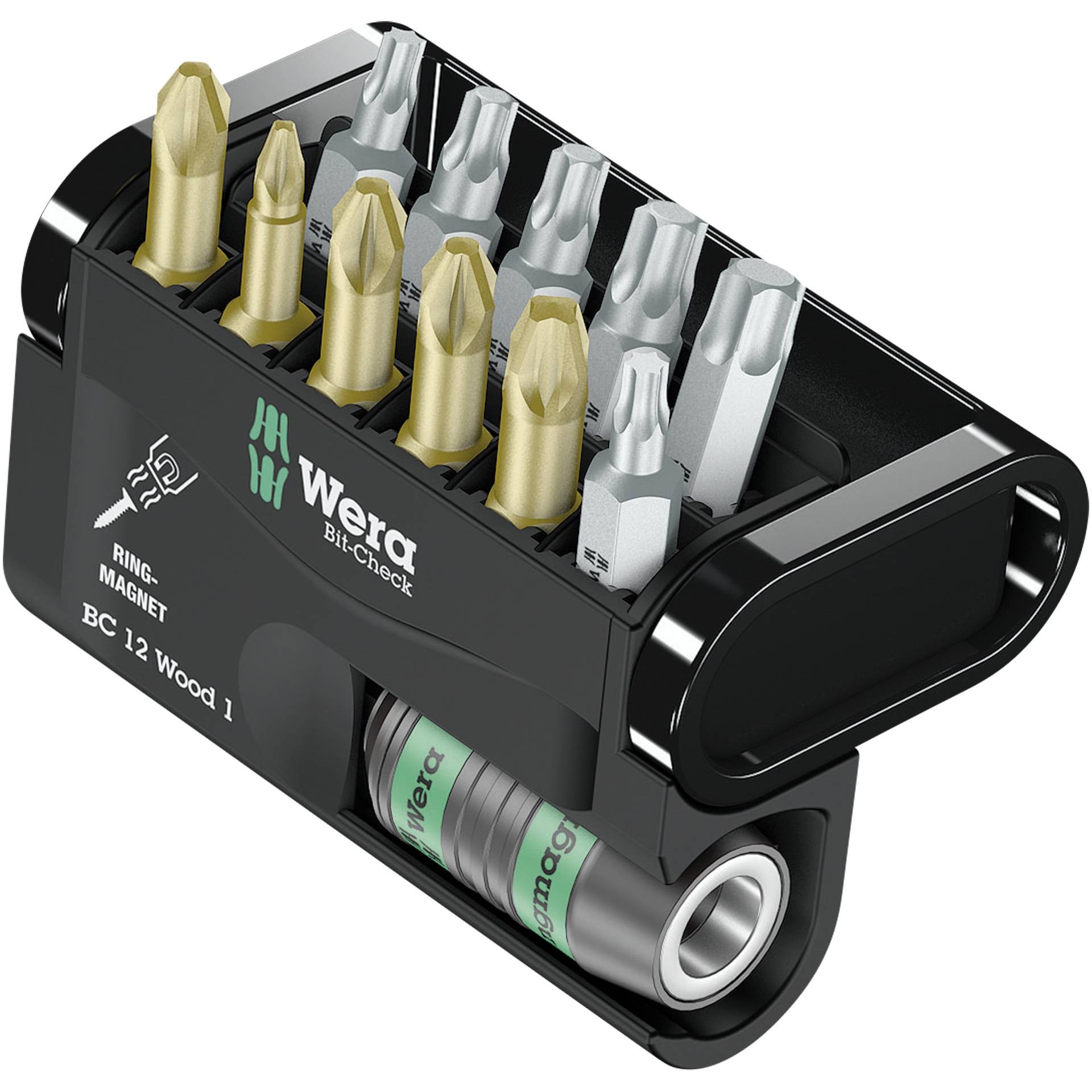 Wera Bit-Check 12 Wood 1 05057423001 Bit-Set 12teilig Kreuzschlitz