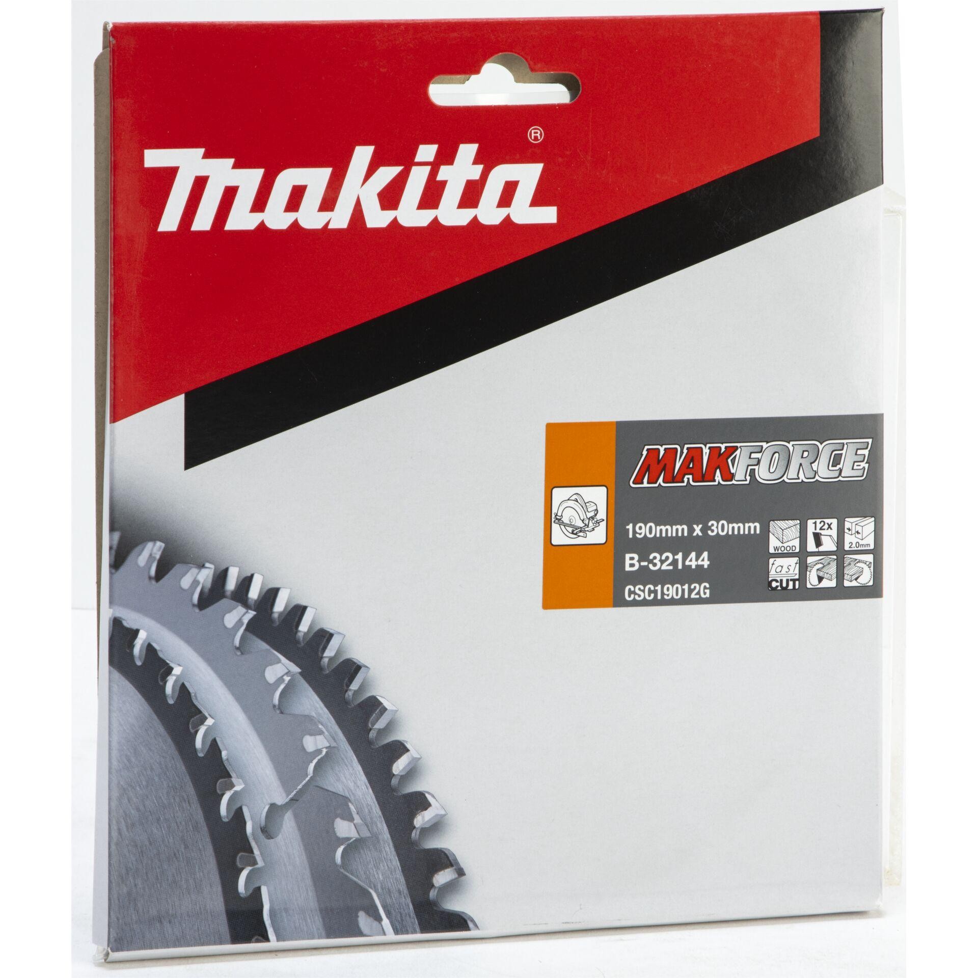 makita lame de scie B-32144 MARKFORCE 190x30x12Z