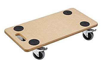 Transport Roller 590 x 290 mm, 200 kg, MDF, TPE, brake