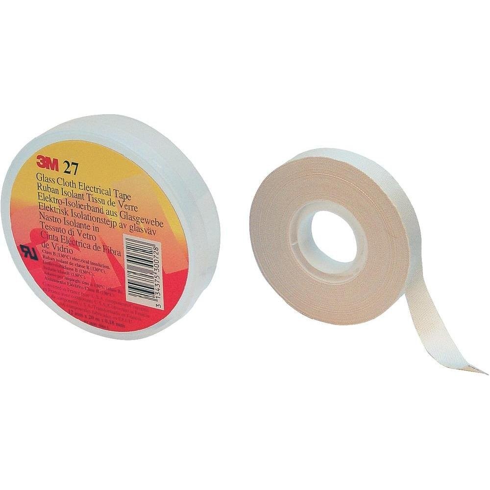 3M Scotch 27 White Fibreglass Insulating Tape (LxW) 20 mx12 mm