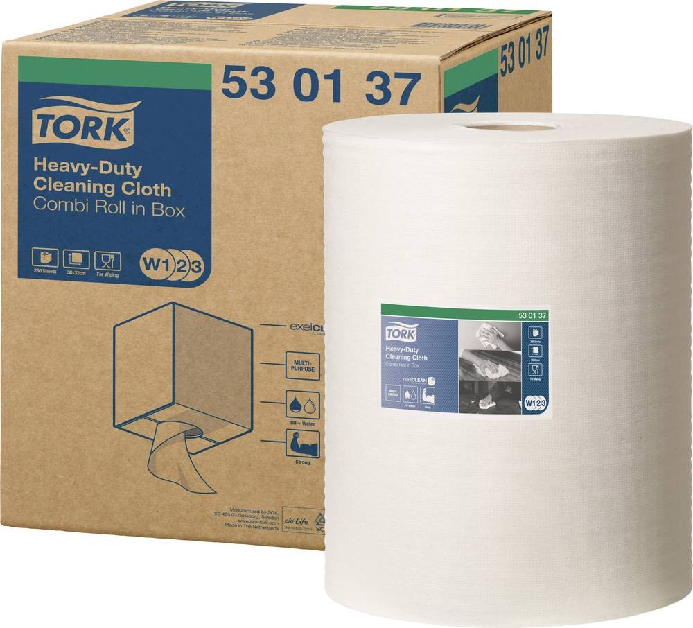 Putztuch TORK 530137 L380xB315ca.mm white 1-lagig Rl.TORK