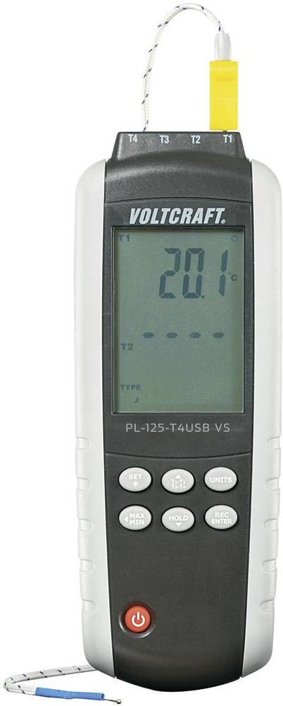 VOLTCRAFT PL-125-T4 Temperatur-Messgerät -200 - +1372°C Fühler-Typ