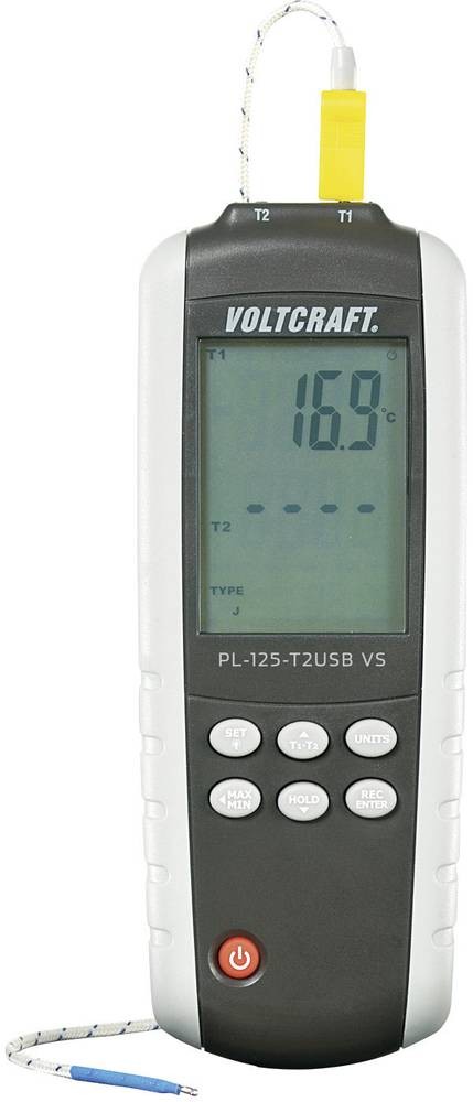 VOLTCRAFT PL-125-T2 Temperatur-Messgerät -200 - +1372°C Fühler-Typ