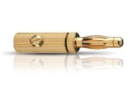 Oehlbach 3009 speaker-Steckverbinder Stecker, gerade Polzahl: 1 gold