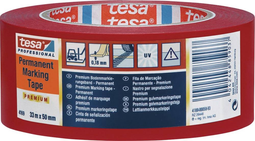 TESA 4169 Green High Visibility Tape 50mm x 33m - TESA 4169 Green