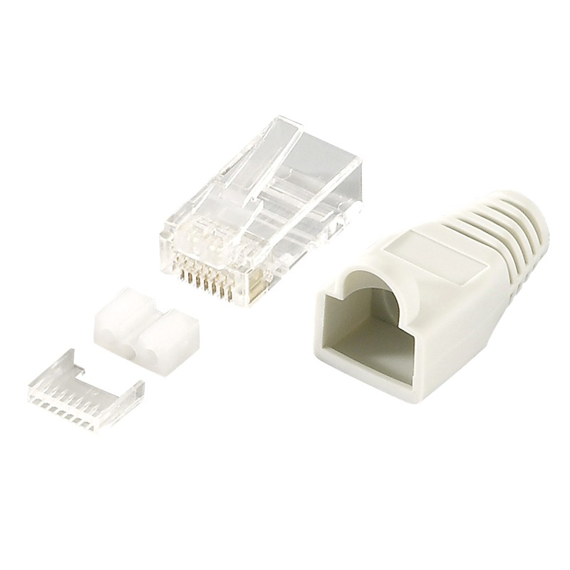 LogiLink MP0021 connecteur de fils RJ45 Gris, Transparent - LogiLink