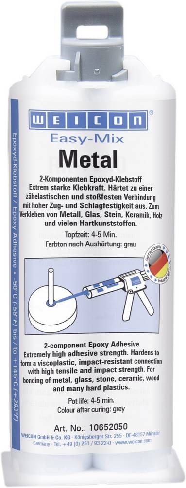 Weicon Easy-Mix Metal Zwei-Komponentenkleber 10018047 50ml