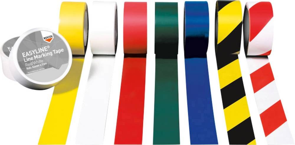 Rocol RS56006 RS56006 Markierungsklebeband EasyTape Rot, white (L