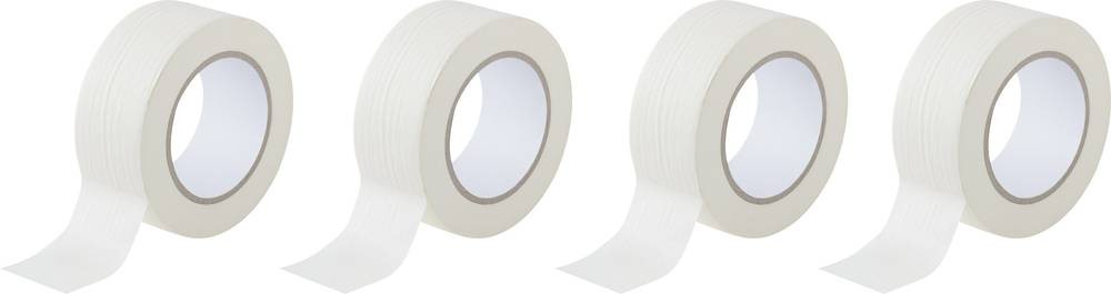 TOOLCRAFT 93038c191 93038c191 Kreppband white (L x B) 50m x 50mm 4St.