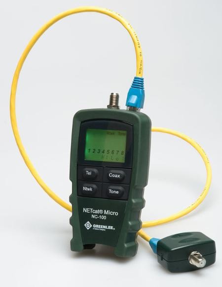 Greenlee NC-100 Verde tester per cavo di rete - Greenlee NC-100, 9 V,