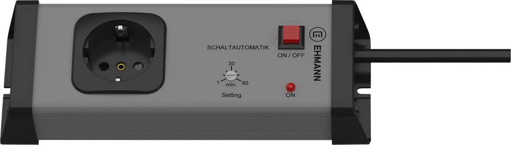 Ehmann 0217x01014A01 multiprise avec Schaltuhr 1fach gris, anthracite