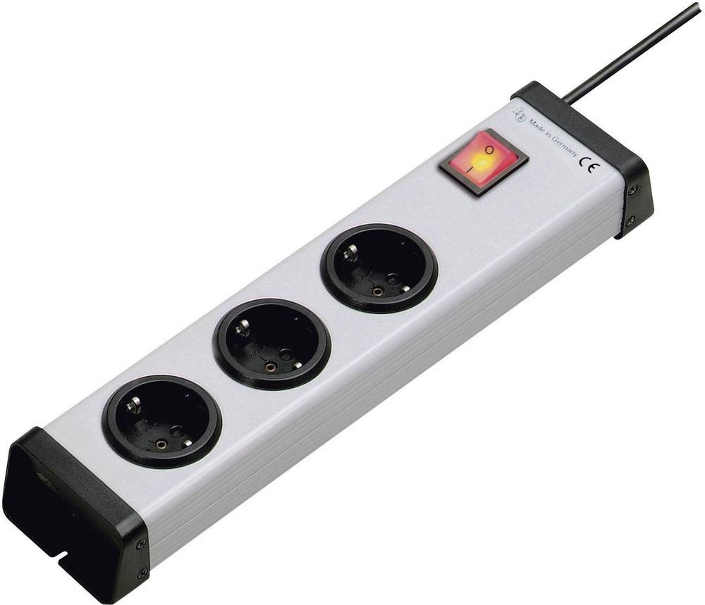 Ehmann 0201x00032301 power strip with Schalter 3fach grey