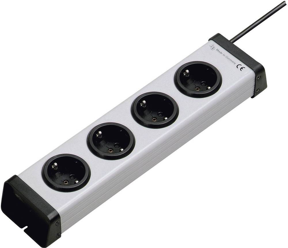 Ehmann 0200x00042301 power strip 4fach grey Schutzkontakt 1 pc(s)