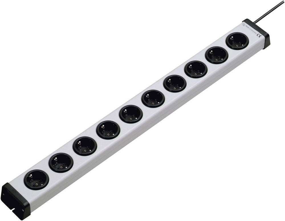 Ehmann 0200x00102301 power strip 10fach grey Schutzkontakt 1 pc(s)