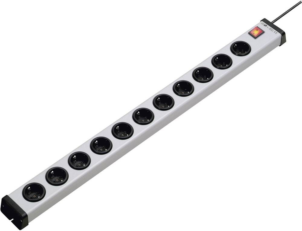 Ehmann 0201x00112301 Steckdosenleiste mit Schalter 11fach Grau