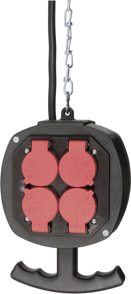 AS Schwabe 60973 8fach Steckdosen-Verteiler black