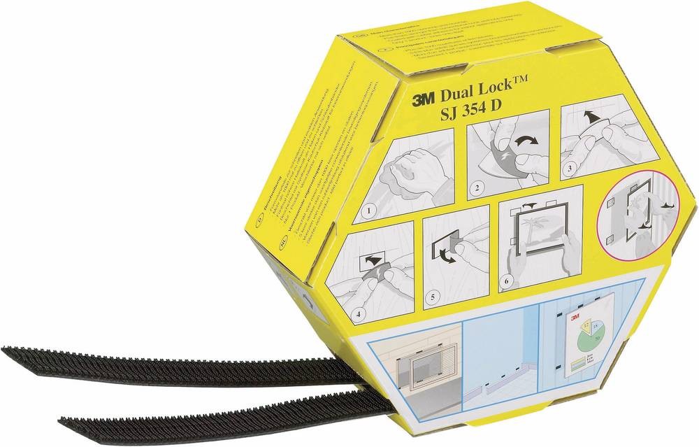 3M SJ 354D Dual Lock Klettband to Aufkleben Haft- and Flauschteil (L