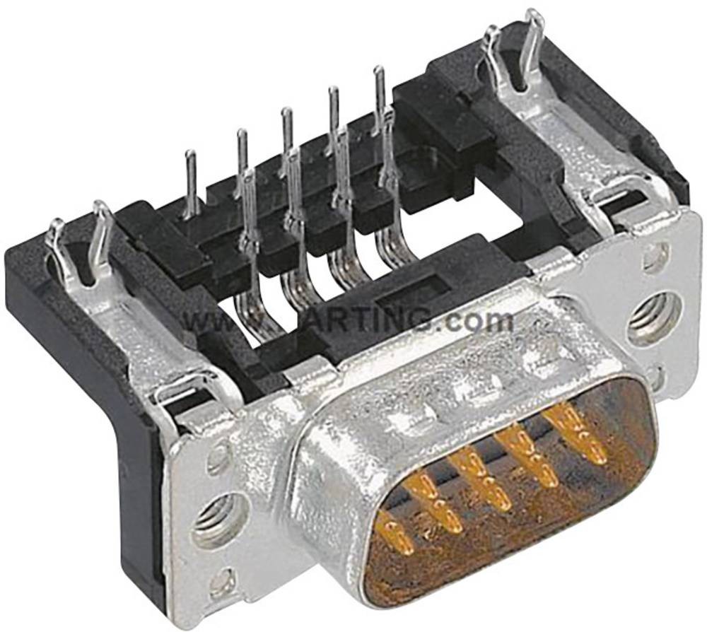 Harting 09653626811 D-SUB Stiftleiste 90° Polzahl: 25 Löten