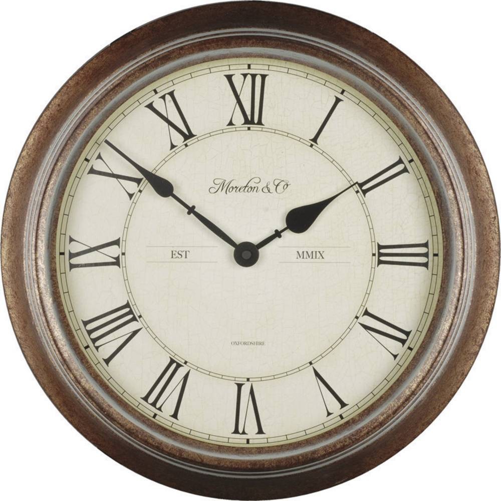 Techno Line WT 7006 Quarz Wanduhr 36cm x 70mm Holz Badezimmer-/