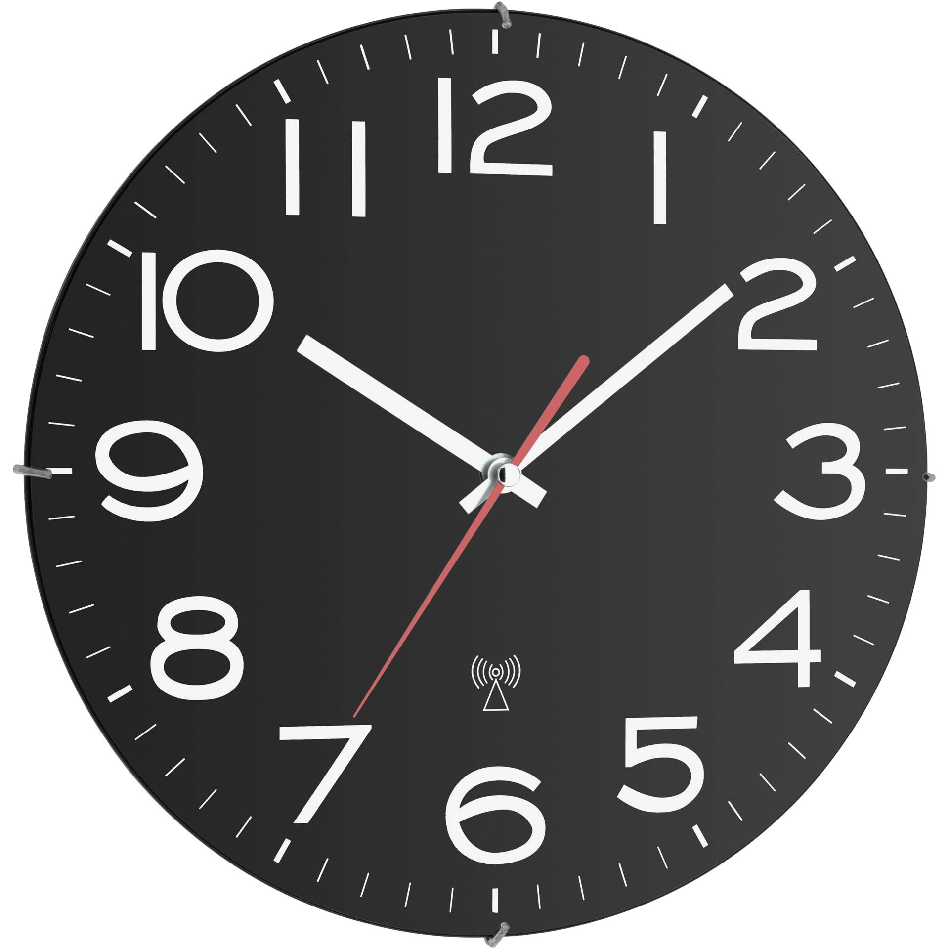 TFA Dostmann 60.3509 Funk Wanduhr 30mm x 40mm Schwarz