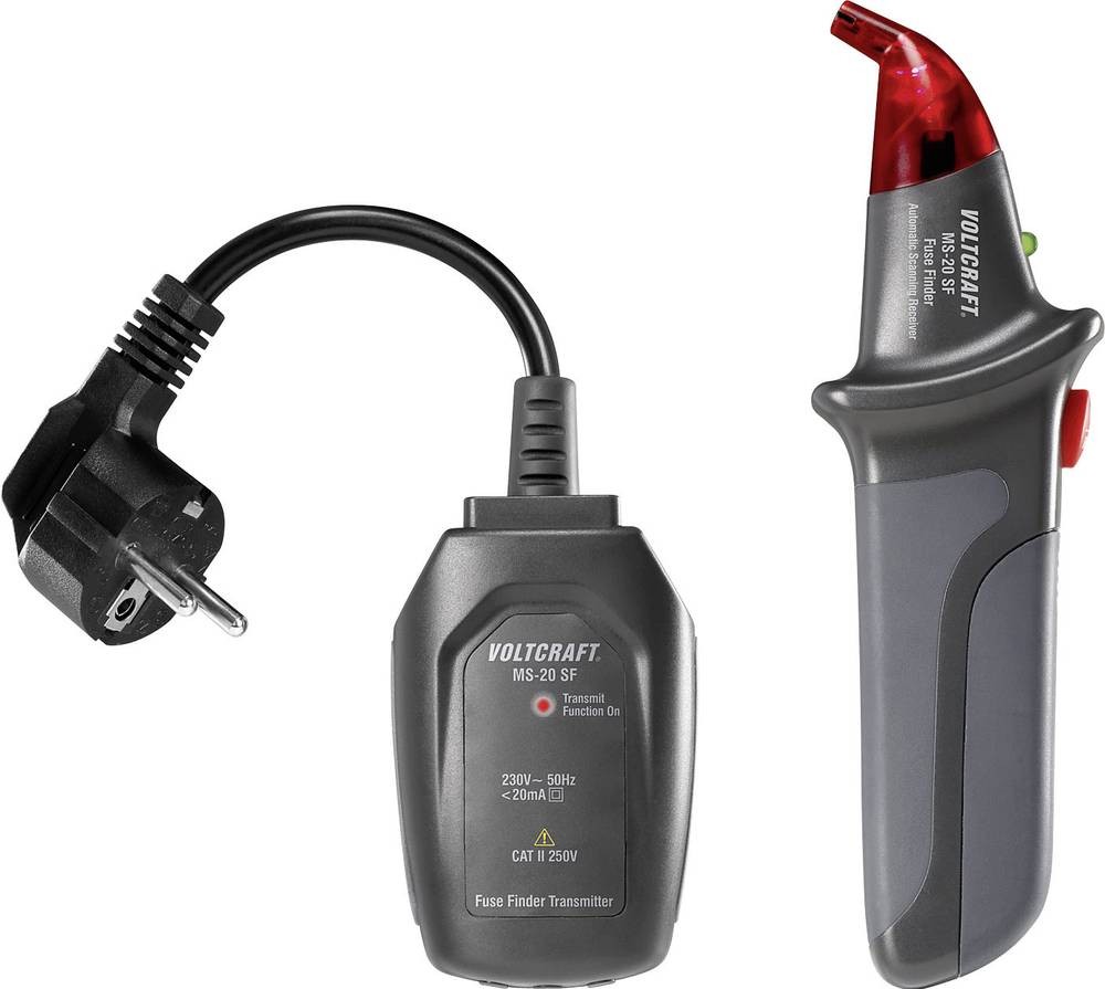 VOLTCRAFT MS-20SF Sicherungsfinder, Stromkreisfinder with Sender and