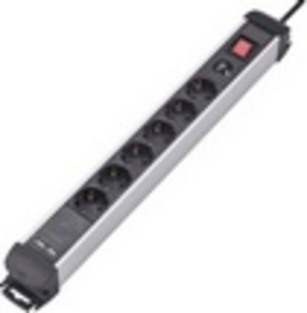 Renkforce 815A-CMB-SUSB power strip with Schalter 6fach black, silver
