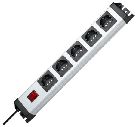 Kopp POWERversal Intérieur 5AC outlet(s) 1.4m Noir, Blanc multiprise