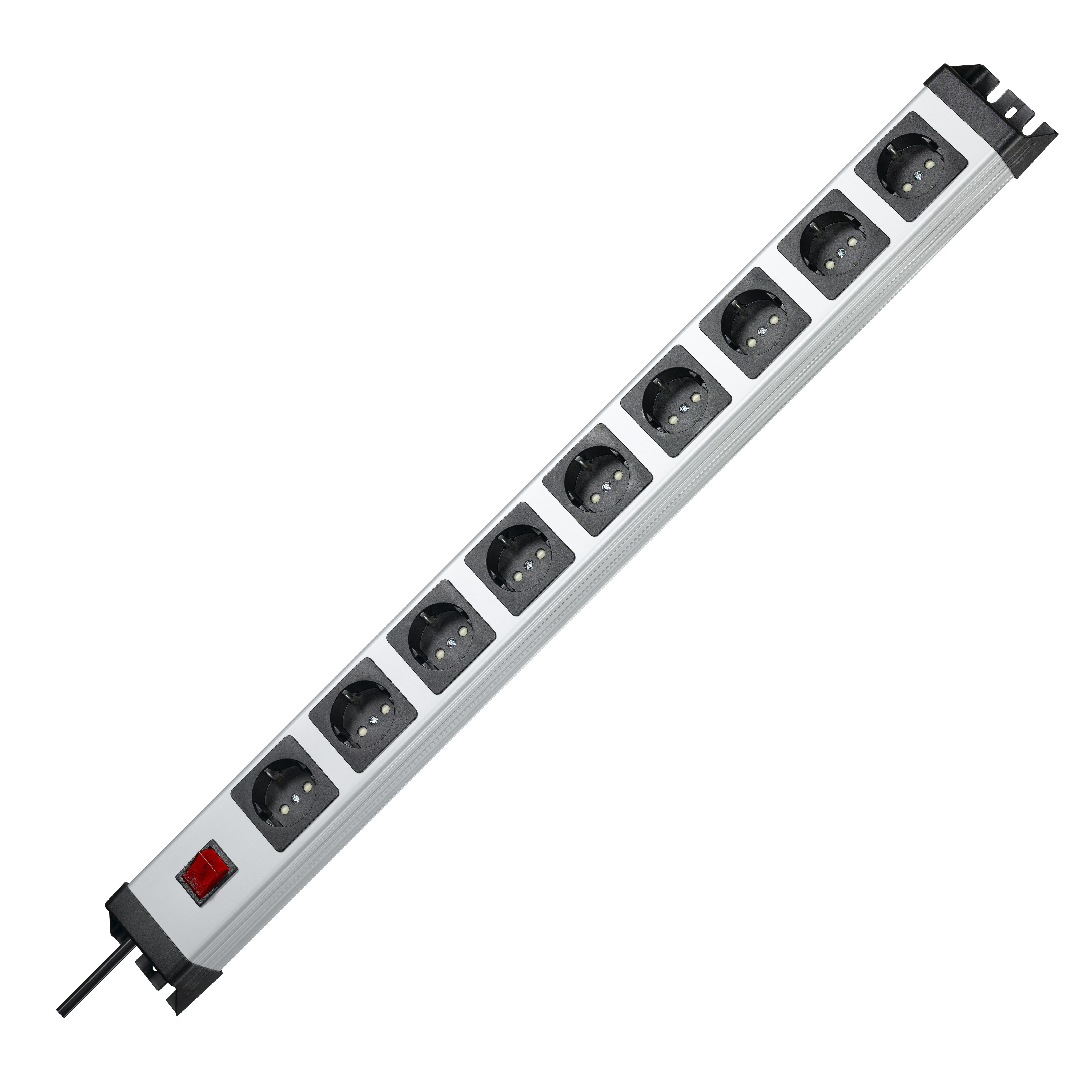 Kopp 227020018 power strip with Schalter 9fach grey, black
