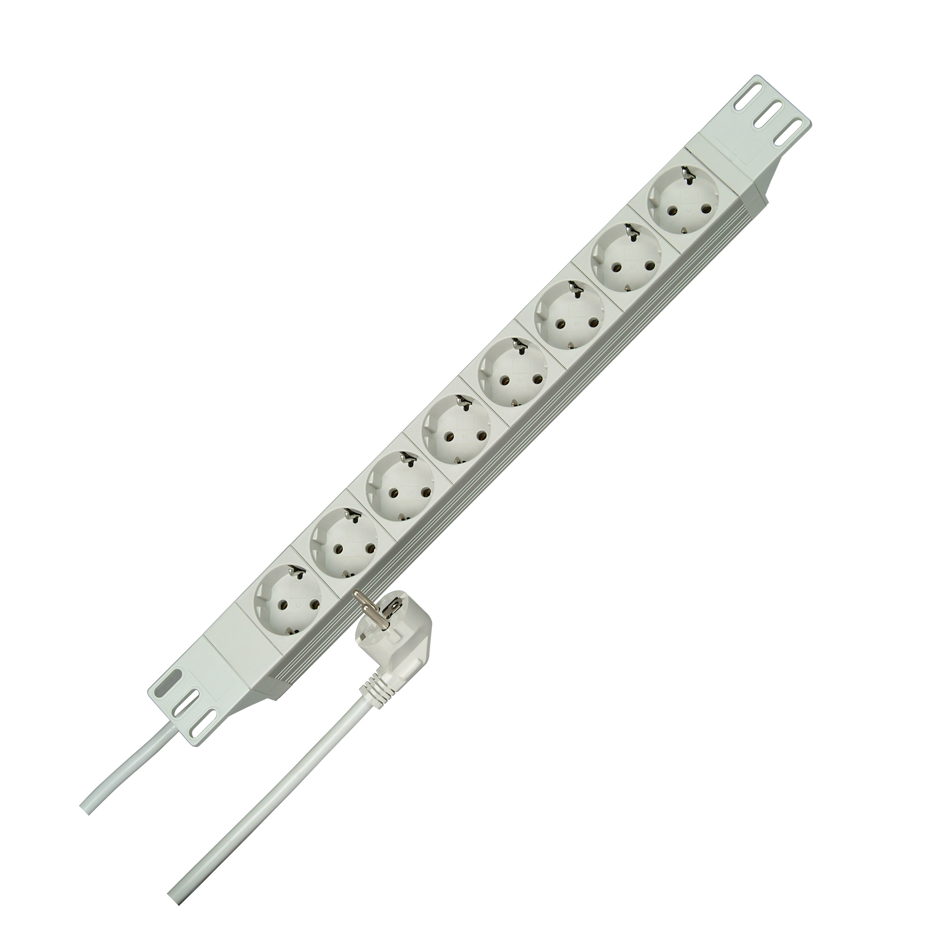 Kopp 930804013 Steckdosenleiste 19 Zoll 8fach Weiß Schutzkontakt 1St.