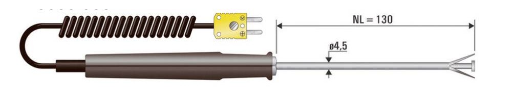 B + B Thermo-Technik 0600 1001 Oberflächenfühler -50 fino a +650°C