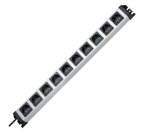 Kopp 227120011 power strip 10fach grey, black Schutzkontakt 1 pc(s)