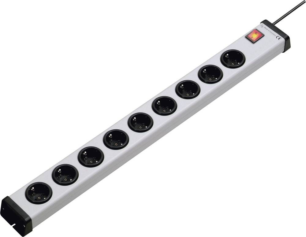 Ehmann 0201x00092301 power strip with Schalter 9fach grey
