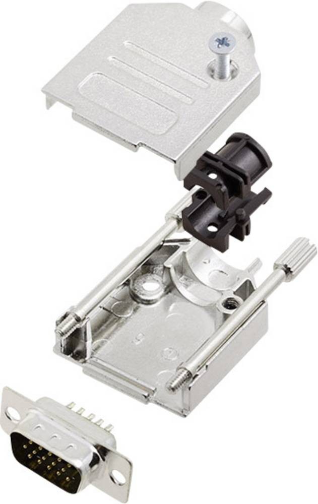 Encitech DTZK09-HDP15-K 6355-0012-01 D-SUB Stiftleisten-Set 180°
